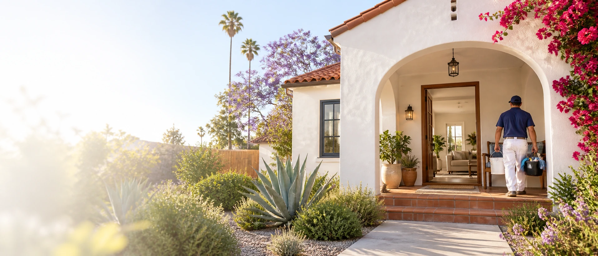 Los Angeles Spanish-style home with fresh exterior details and a bright clean interior