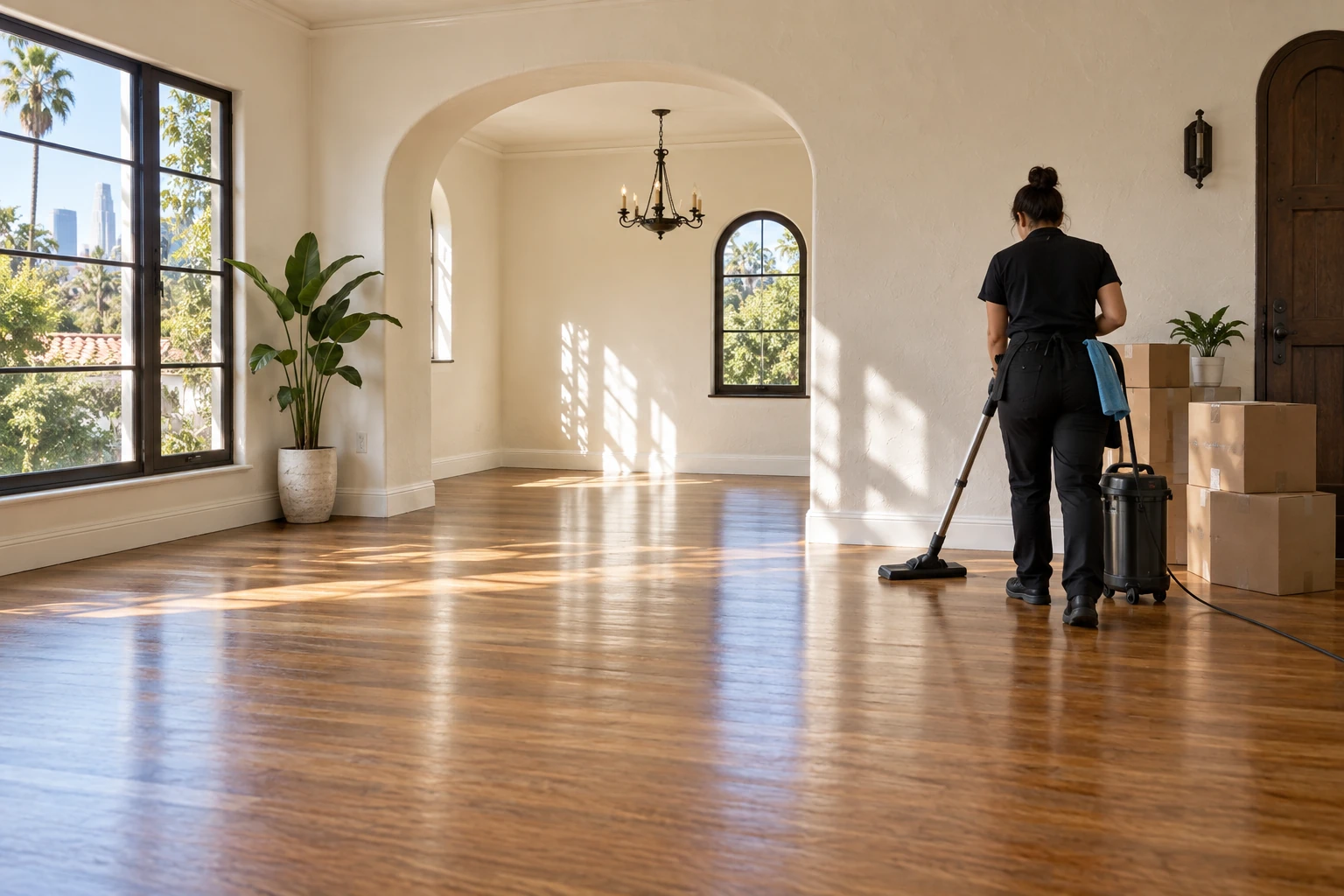 Move-in cleaning that prepares empty rooms, kitchens, bathrooms and surfaces for a fresh start.